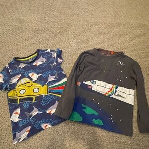 2x Mini Boden shirts. 6 years